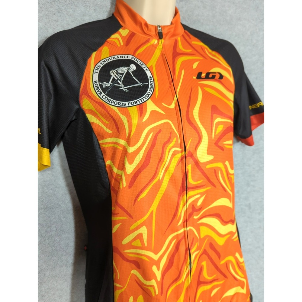 Louis Garneau Cycling Jersey Women M Full Zip The Endurance Society Skeletons - Picture 2 of 12